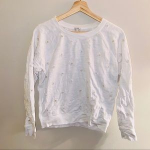 J. Crew Beaded Crewneck Sweater Sweatshirt